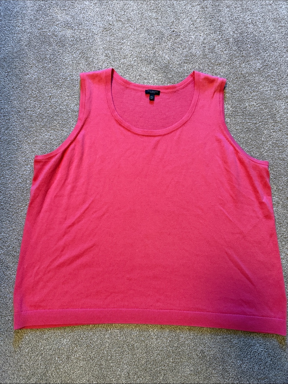 Talbots Pink Sleeveless Knit Tank